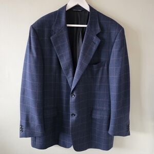 Canali Proposta 58R Italy Old Money Luxury Preppy Formal Glen Plaid Wool Blazer